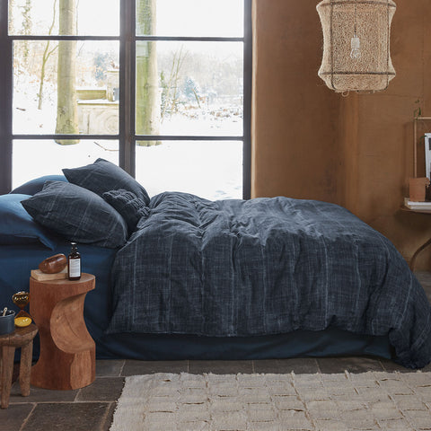 PIP Studio Denim Jeans Indigo Dark Blue Cotton Quilt Cover Set King