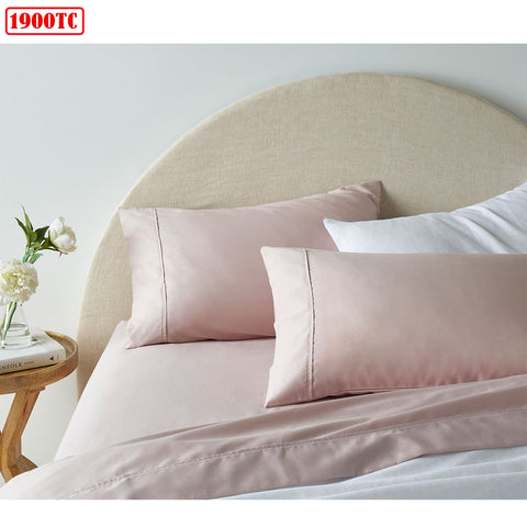 Accessorize 1900TC Cotton Rich Sheet Set Blush Pink King