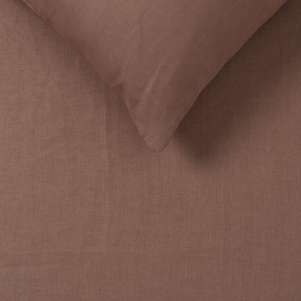 Vintage Design Homewares Hazelnut Brown Hemp Sheet Set King