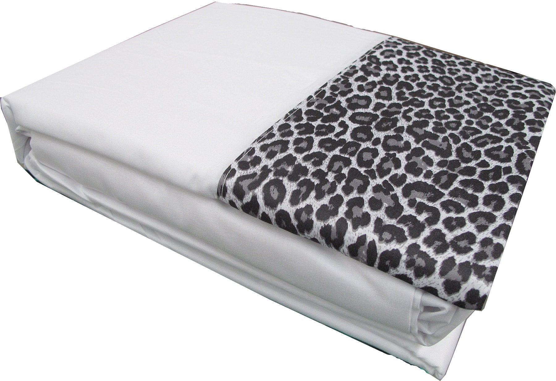 Big Sleep Leopard Skin Print Sheet Set White Double