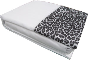 Big Sleep Leopard Skin Print Sheet Set White Double