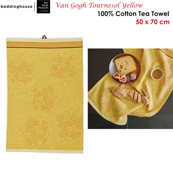 Bedding House Van Gogh Tournesol Yellow Tea Towel 50 x 70cm