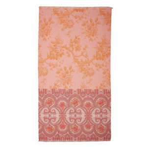 Oilily Bright Rose Pink Orange Digital Print Cotton Bath Towel 100 x 180cm