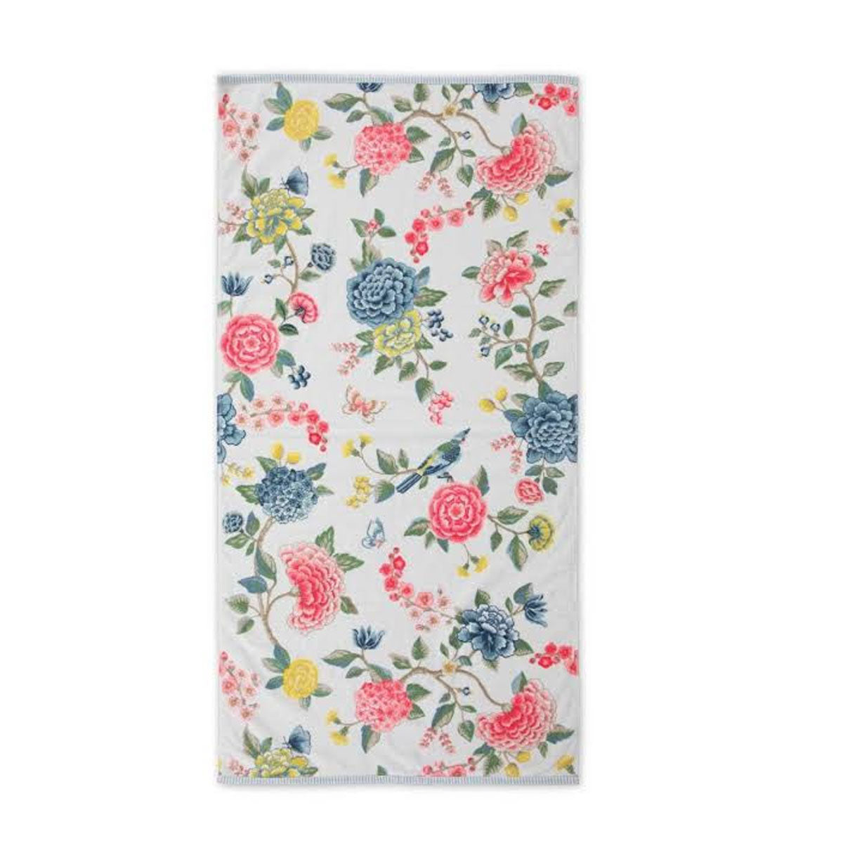 PIP Studio Good Evening Floral Cotton Bath Towel White Pink 70 x 140cm
