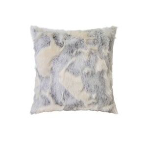 J Elliot Home Faux Fur Filled Cushion Square 50cm Grey Wolf