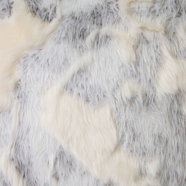 J Elliot Home Faux Fur Filled Cushion Square 50cm Grey Wolf