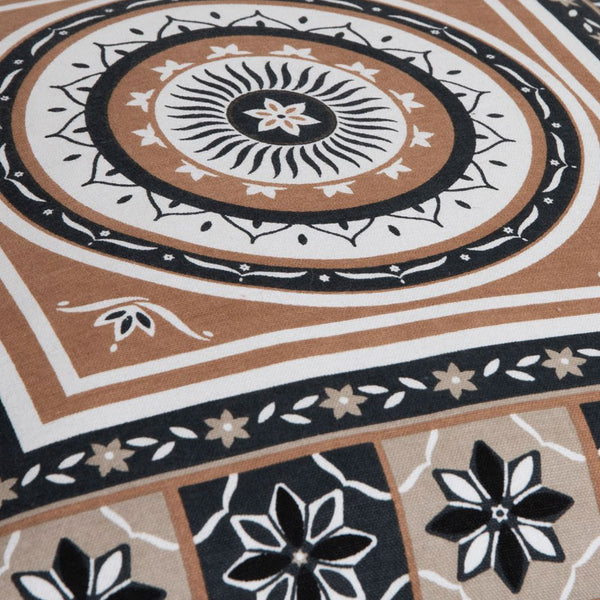 J Elliot Home Kasbah Moroccan Pattern Filled Cushion Square 50cm Black