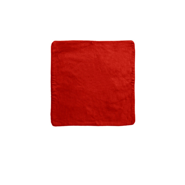 Lollipop Cotton Piped Square Cushion Cover 40cm Ruby