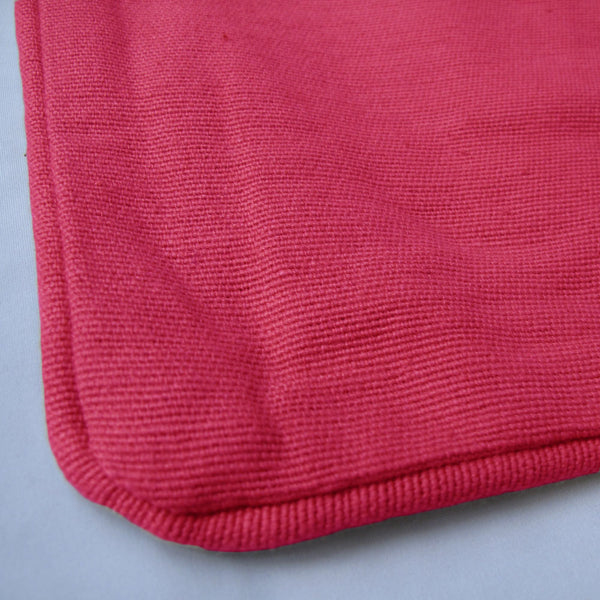 Lollipop Cotton Piped Square Cushion Cover 40cm Ruby