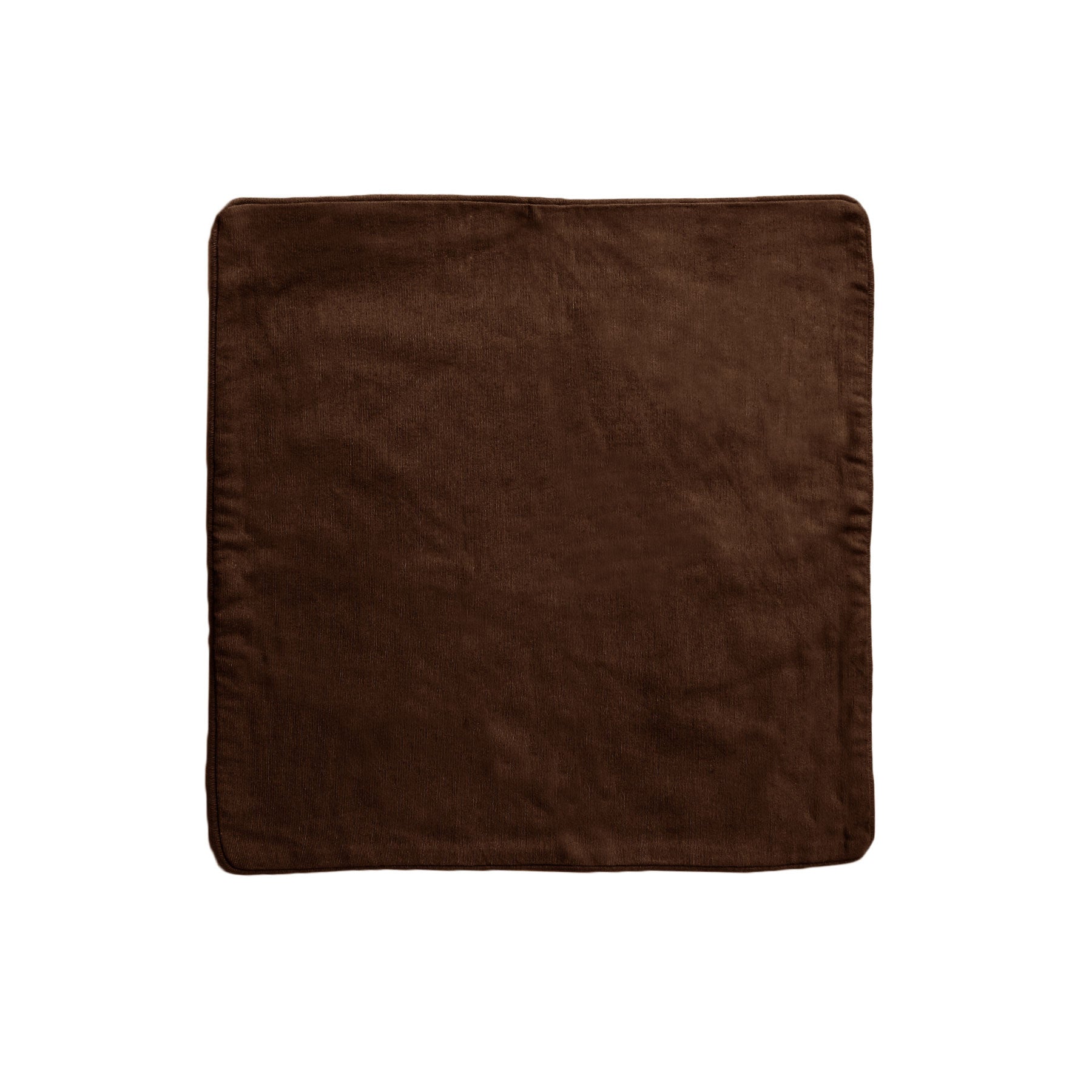 Lollipop Cotton Piped Cushion Cover Square 60cm Chocolate