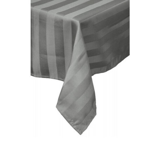IDC Homewares Urban Grey Tablecloth Striped Jacquard Round 200cm
