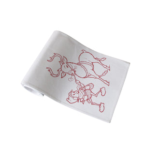 Christmas Print White Table Runner 33 x 180cm Elf