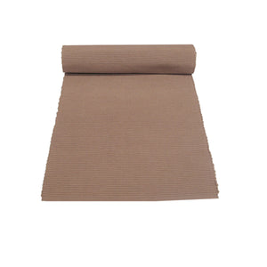 Ribbed Cotton Table Runner 33 x 180cm Mocha Coffee Brown