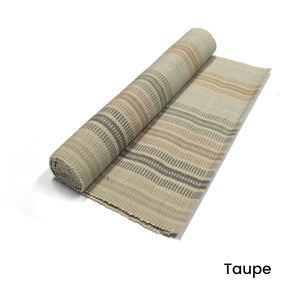 Willow Cotton Ribbed Table Runner 35 x 152cm Taupe Grey Brown