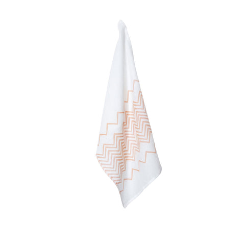 J Elliot Home Linen Geometric Print Tea Towel Panya Blush Pink
