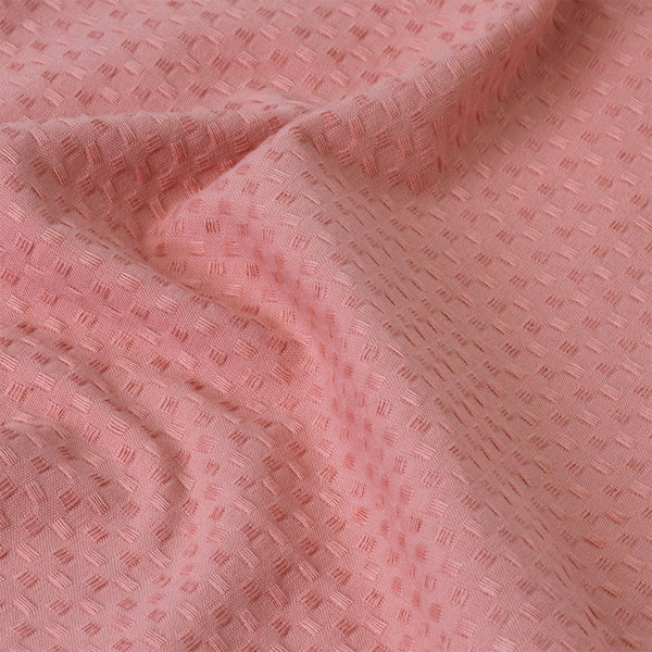J Elliot Home Waffle Set of 4 Cotton Tea Towels 50 x 70cm Clay Pink