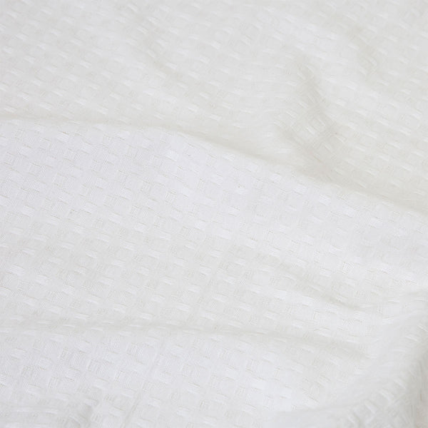 J Elliot Home Waffle Set of 4 Cotton Tea Towels 50 x 70cm White