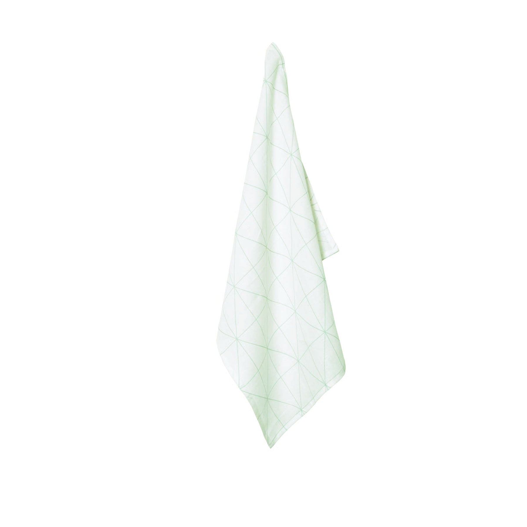 J.Elliot Home Winslow Geometric Print Linen Tea Towel 50 x 70cm Glacier