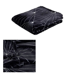 J Elliot Home Celeste Flannel Throw Rug Blanket 130 x 160cm Black White