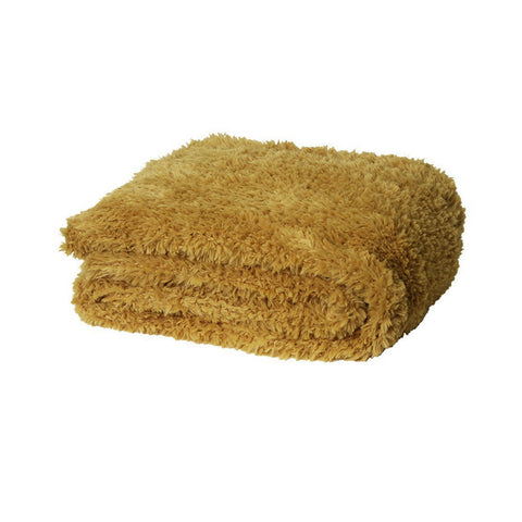 J Elliot Home Eve Knitted Throw Rug Blanket 130 x 160cm Marigold
