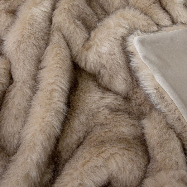 J Elliot Home Brown Fox Faux Fur Velvet Throw Blanket 130x160cm