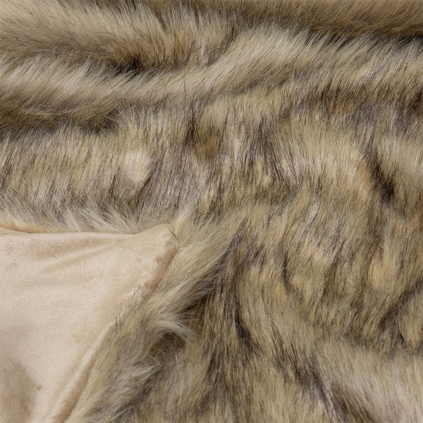 J Elliot Home Grizzly Bear Brown Faux Fur Throw Rug Blanket 130 x 160cm