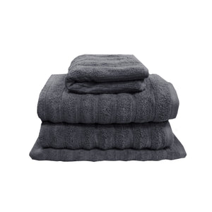 J Elliot Home 4 Piece George Collective Cotton Bath Towel Set Ash Grey
