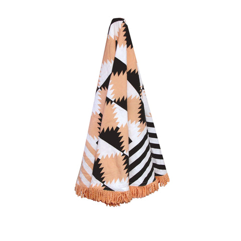 J Elliot Home Arctic Round Cotton Turkish Beach Towel 150cm Peach