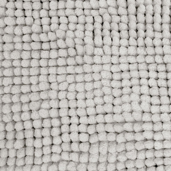 Algodon Toggle 1600gsm Microfibre Toilet Mat Non Slip Silver Grey 50 x 50cm