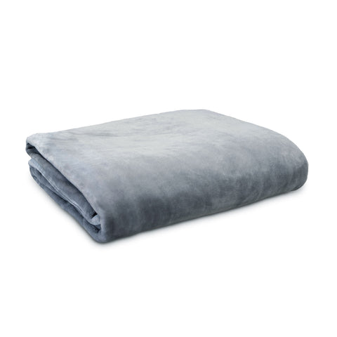 Ardor Lucia 300gsm Plush Throw Blanket Rug Silver Grey Double