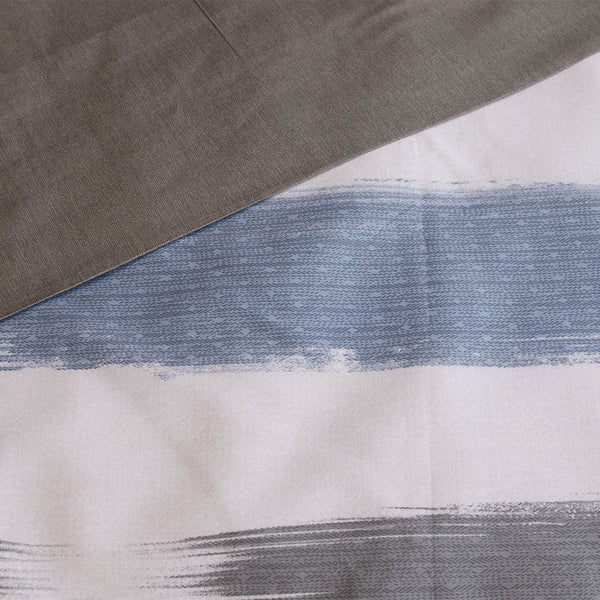 Ardor Sea Breeze Striped Cotton Sateen Quilt Doona Duvet Cover Set Queen
