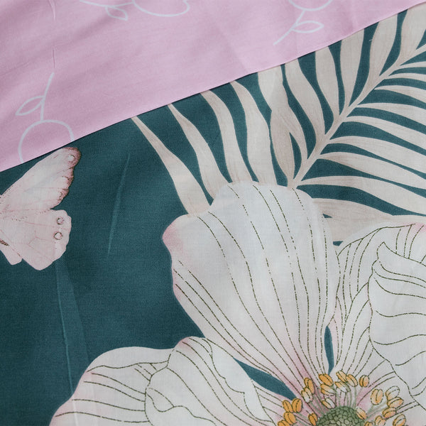 Ardor Tiki Tropical Cotton Sateen Quilt Doona Duvet Cover Set Queen