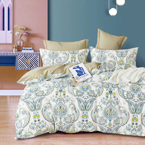 Ardor Yarmin Moroccan Cotton Sateen Quilt Doona Duvet Cover Set King