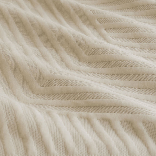 Ardor Alton Linen Jacquard Embossed Geo Quilt Doona Duvet Cover Set Queen