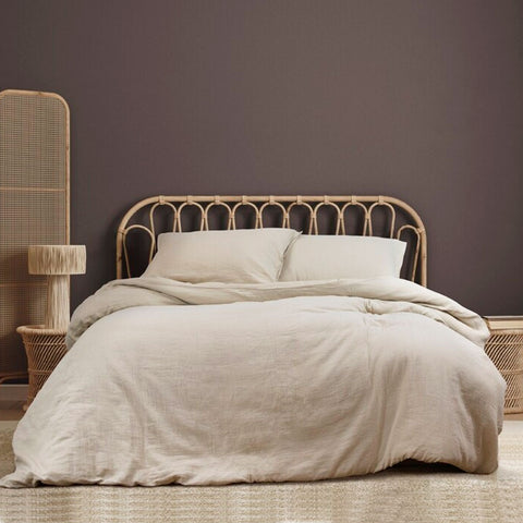 Ardor Earth Oatmeal Cotton Gauze Quilt Doona Duvet Cover Set King