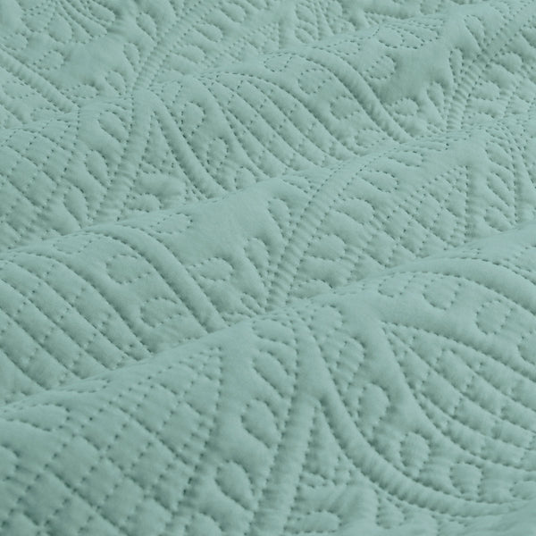 Ardor Boudoir Eddison Quilted Embossed Quilt Doona Duvet Cover Queen Bluestone