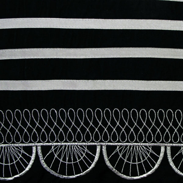 Ardor Evie 225TC Ribbon Embroidery Quilt Doona Duvet Cover Set Queen Black