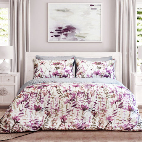 Ardor Felicity Floral Printed Floral Quilt Doona Duvet Cover Set Queen