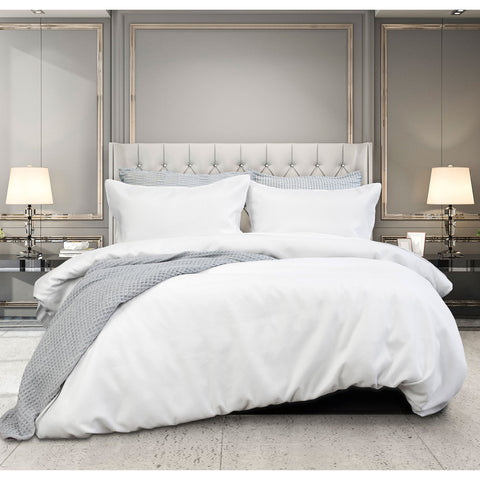Ardor Florence Waffle Quilt Doona Duvet Cover Set King White