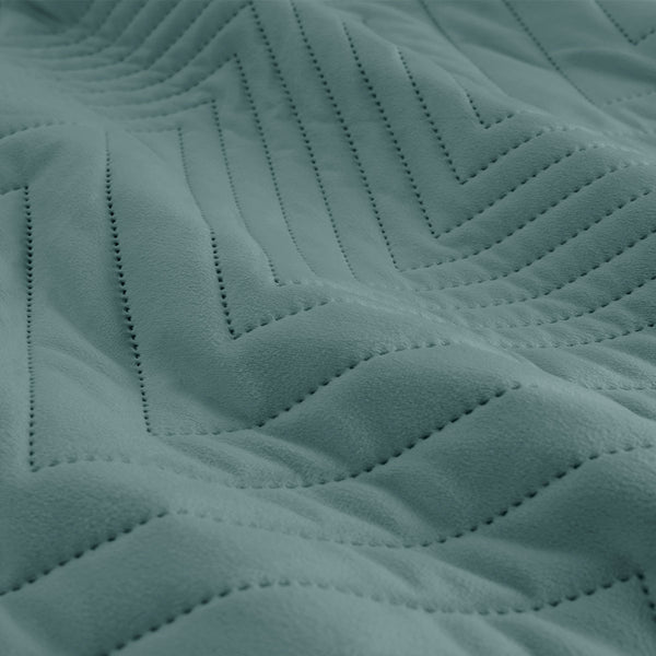 Ardor Hana Stormy Sea Embossed Velvet Quilt Doona Duvet Cover Set King
