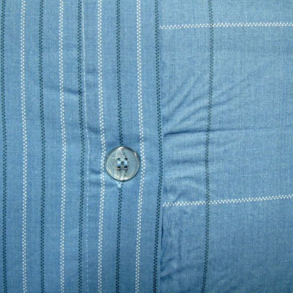 Apartmento Harvard Chambray Quilt Doona Duvet Cover Set Queen Blue