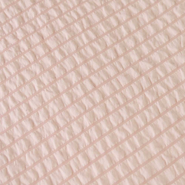 Ardor Ingrid Seersucker Stripe Quilt Doona Duvet Cover Set Double Blush Pink