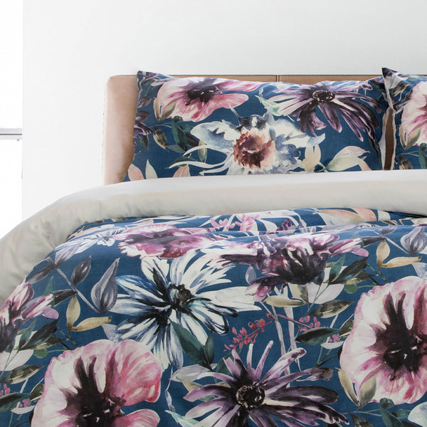 Ardor Jenna Floral Printed Quilt Doona Duvet Cover Set King