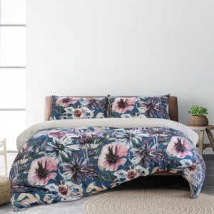 Ardor Boudoir Jenna Floral Printed Quilt Doona Duvet Cover Queen