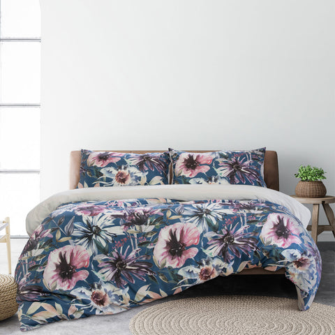 Ardor Boudoir Jenna Floral Printed Quilt Doona Duvet Cover Queen