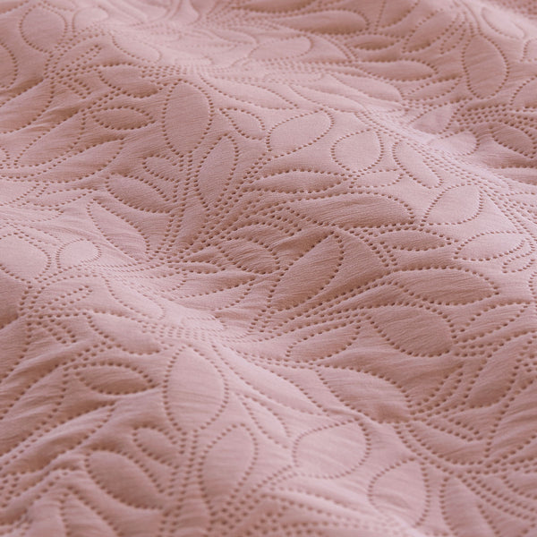 Ardor Lottie Blush Pinsonic Embossed Quilt Doona Duvet Cover Set Queen