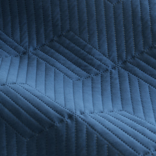 Ardor Maxwell Navy Embossed Vintage Washed Quilt Doona Duvet Cover Set Queen
