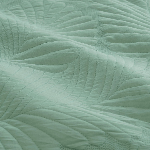 Ardor Molly Palm Green Quilted Quilt Doona Duvet Cover Set Queen