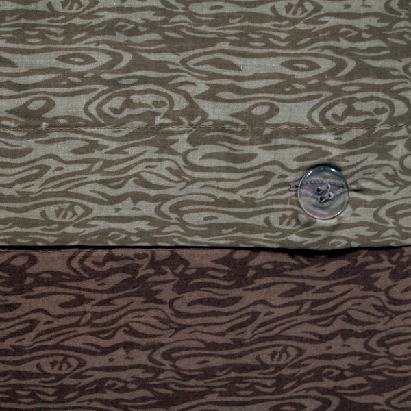 Essentially Home Living Moray Scribble Quilt Doona Duvet Cover Set Brown Double