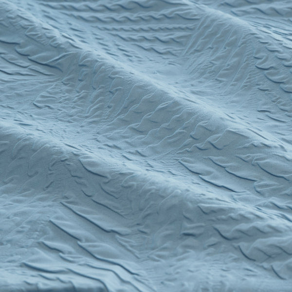 Ardor South Coast Pale Blue Embossed Quilt Doona Duvet Cover Set Queen